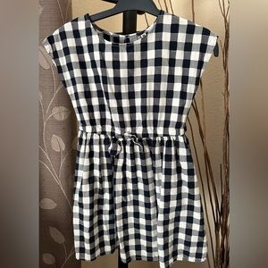 Uniqlo | Woven dress | Girls 7-8 | white, navy